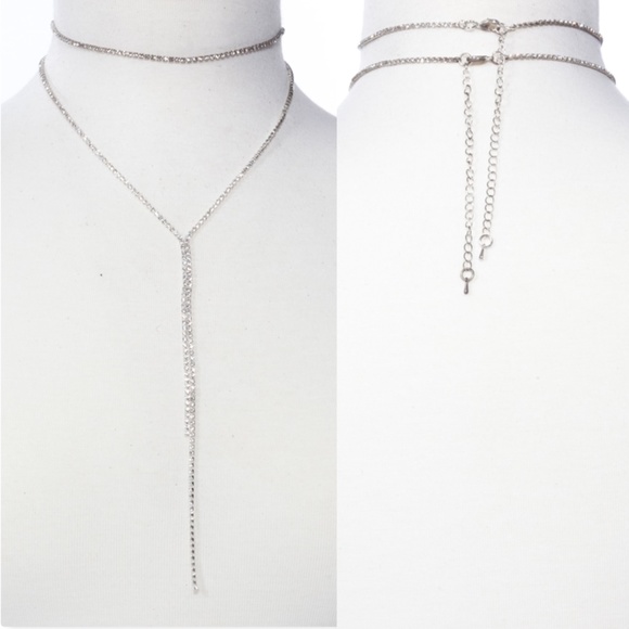 💋LAST 1💋JEWEL DROP CHOKER NECKLACE - Picture 2 of 4